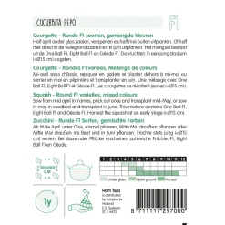 Horti Tops Moestuin<Courgette ronde soorten mix