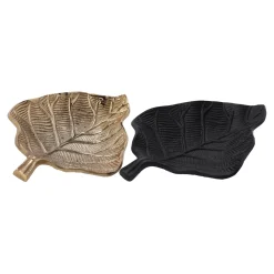 Woondecoratie<Deco blad metaal Parksville 16 cm zwart