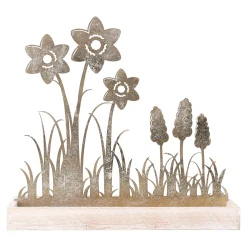 Woondecoratie<Deco metaal 30 x 28 cm gold wash