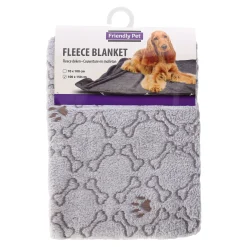 Friendly Pet Hondenverzorging<Deken hond poot 70x100cm grijs