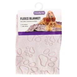 Friendly Pet Hondenverzorging<Deken hond poot 70x100cm oud roze