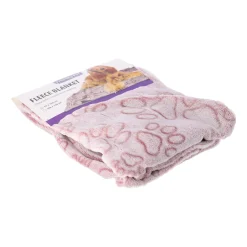 Friendly Pet Hondenverzorging<Deken hond poot 70x100cm oud roze