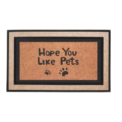 Woondecoratie<Deurmat pets beige 75 x 45 cm