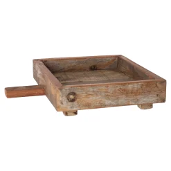 Natural Collections Koken & Tafelen|Woondecoratie<Dienblad hout met handvat 34 x 29 x 8 cm