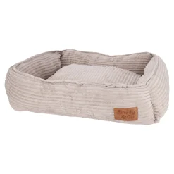 Friendly Pet Kattenmand|Hondenkussen<Dierenmand stripe design 65x60x20cm taupe