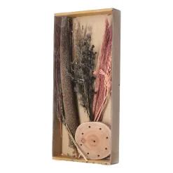 Natural Collections Kunstplanten En Kunstbloemen<Dried flower wooden base 15 x 30 cm pink