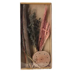 Natural Collections Kunstplanten En Kunstbloemen<Dried flower wooden base 15 x 30 cm pink