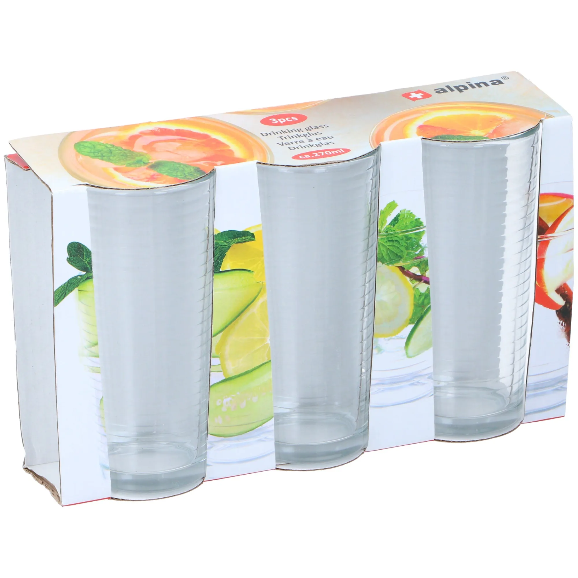 Alpina Koken & Tafelen<Drinkglazen 270 ml 3st.
