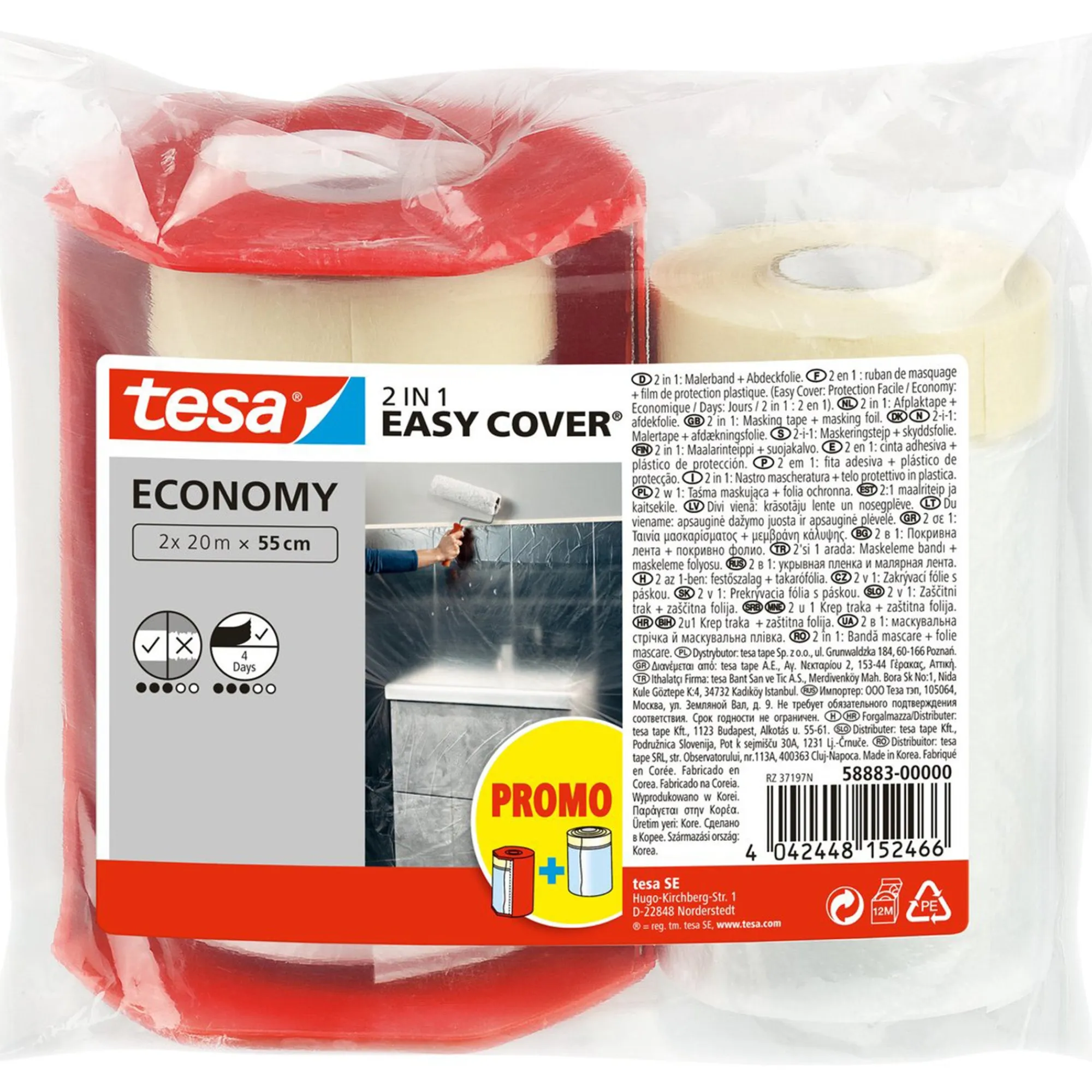 Tesa Verfspullen<Easy cover+navul 550mmx20M