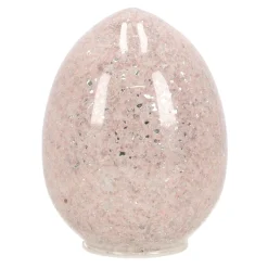 O'malley Pasen<Ei glas 10 LED roze 16 cm