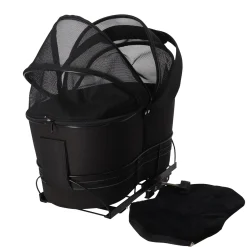 Friendly Pet Fietsspullen|Reizen Hond<Fietsmand achter 42x48x29cm zwart