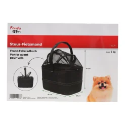 Friendly Pet Fietsspullen|Reizen Hond<Fietsmand voor 41x41x29cm zwart