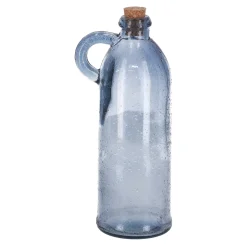 Woondecoratie<Fles glas Sitia grijs 22 x 8 cm