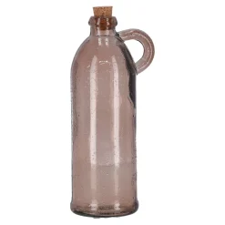 Woondecoratie<Fles glas Sitia taupe 22 x 8 cm