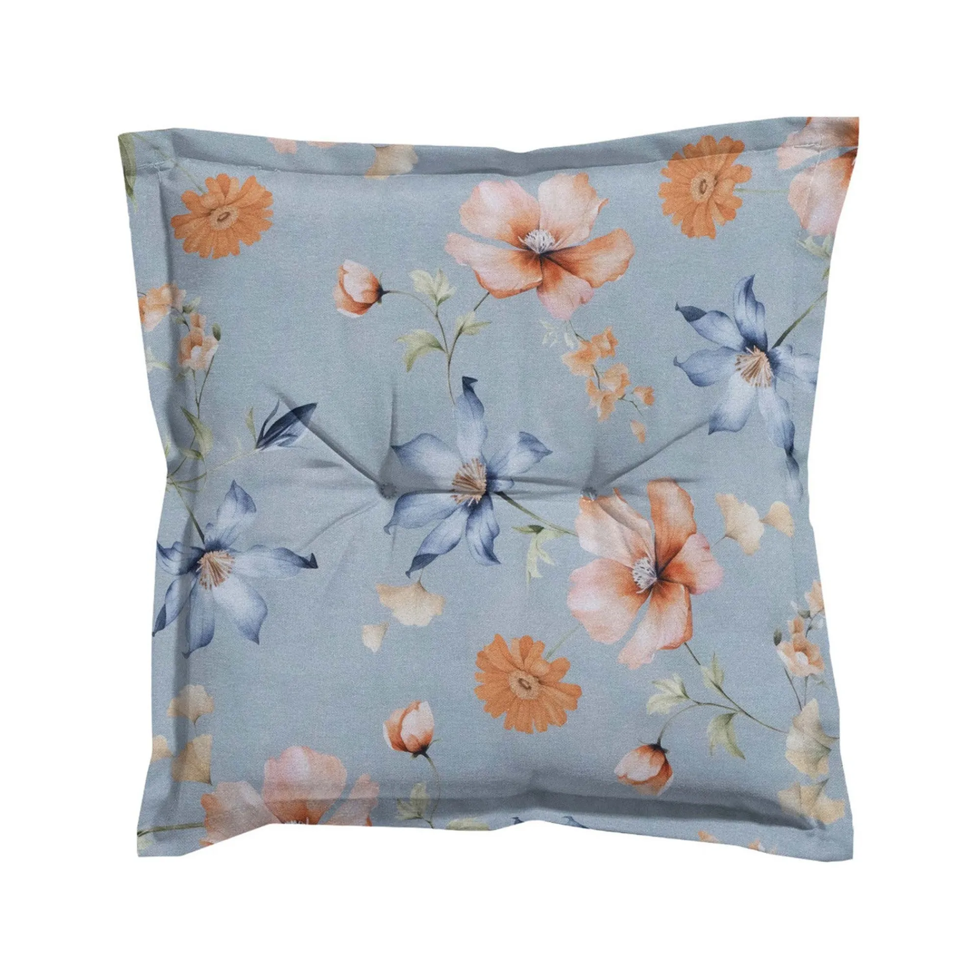 Madison Tuinkussens<Florina blue F525 Hocker 50x50