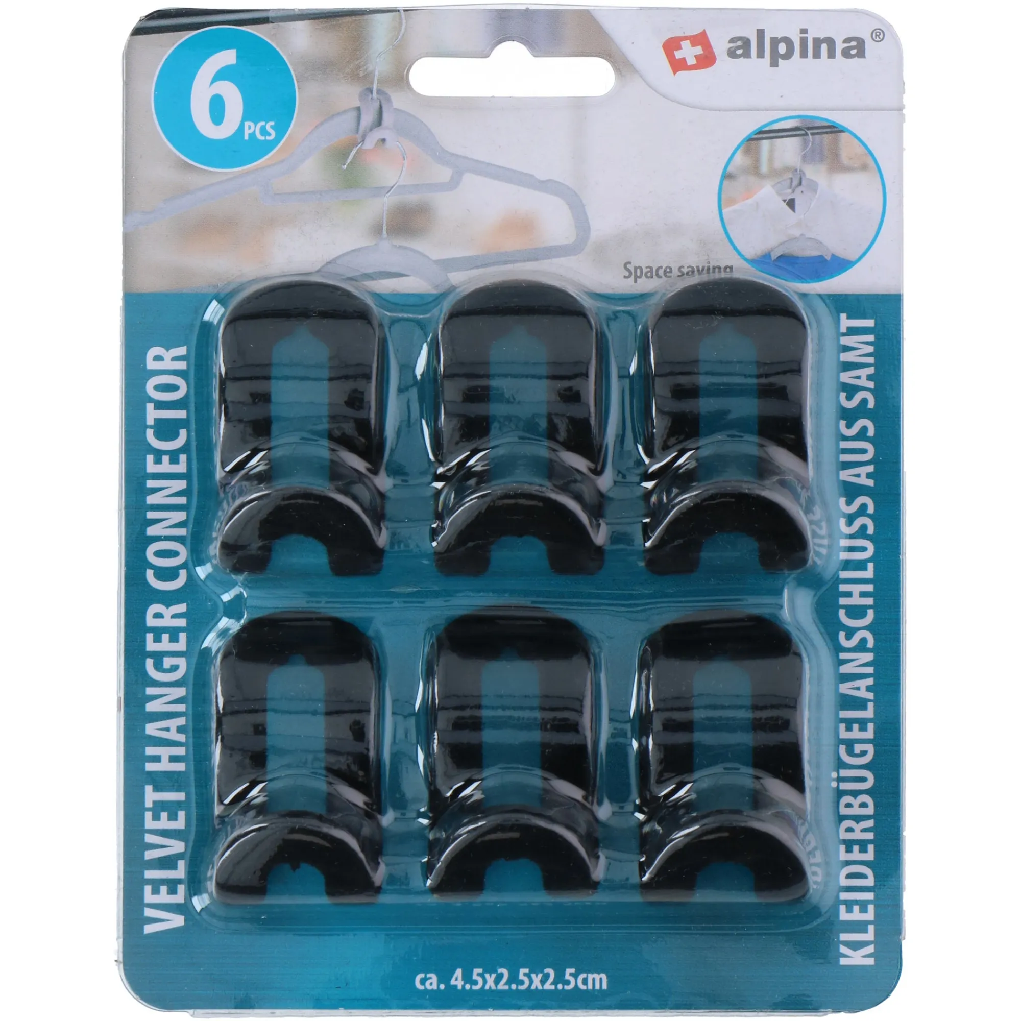 Alpina Schoonmaken<Fluwelen kleerhangerverbinder 6st