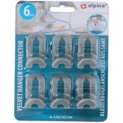 Alpina Schoonmaken<Fluwelen kleerhangerverbinder 6st