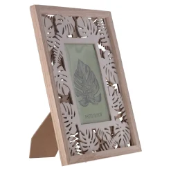 Woondecoratie<Fotokader hout palm wit 10 x 15 cm