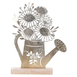Woondecoratie<Gieter deco metaal 34 cm gold wash