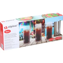 Alpina Koken & Tafelen<Glas longdrink 400 ml 6st.