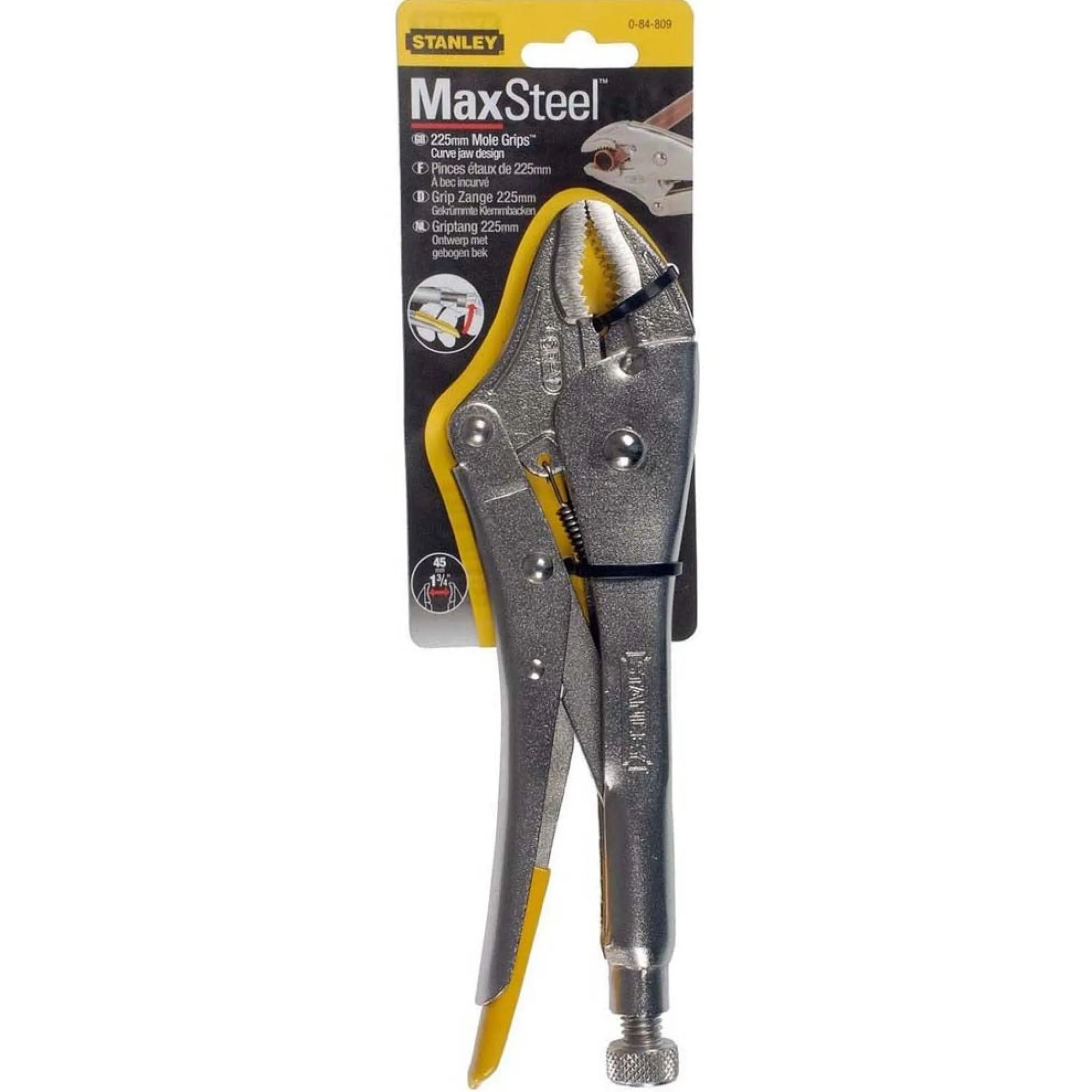 Stanley Handgereedschap<Griptang gebogen 225mm 0-84-809
