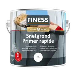 Finess Muurverf<Grondverf sneldrogend wit 2.5L