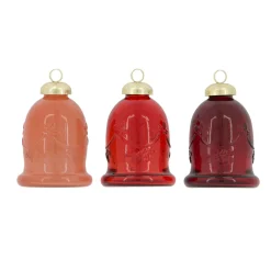 Natural Collections Kerstdecoratie|Kerstballen<Hanger glas bel 6 x 10 cm