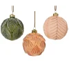 Decoris Kerstballen|Kerstdecoratie<Hanger glas blad 8 cm