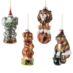 Decoris Kerstdecoratie|Kerstballen<Hanger glas circus 12 cm