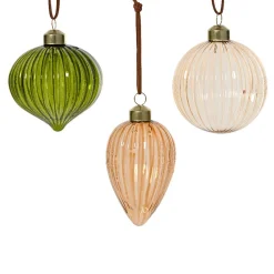 Decoris Kerstdecoratie|Kerstballen<Hanger glas pegel 8 cm