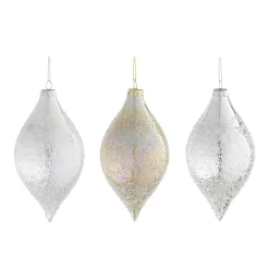 Mica Decorations Kerstballen|Kerstdecoratie<Hanger glas zilver goud 13cm