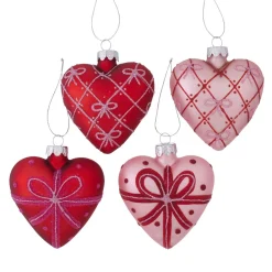 Boltze home Kerstballen|Kerstdecoratie<Hanger hart Larisa 9cm