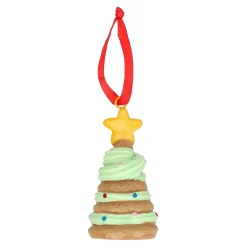 Kerstdecoratie|Kerstballen<Hanger kerstboom koek 9 cm