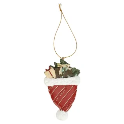 Kerstdecoratie|Kerstballen<Hanger kerstmuts rood 11cm
