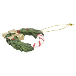 Kerstdecoratie|Kerstballen<Hanger krans groen 8 cm