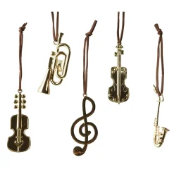 Decoris Kerstdecoratie|Kerstballen<Hanger muziek 8 cm