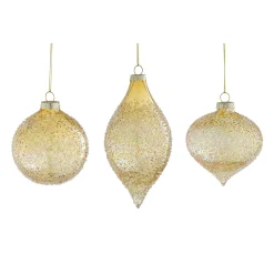 Mica Decorations Kerstballen|Kerstdecoratie<Hanger ornament goud 8cm