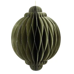 Decoris Kerstdecoratie|Kerstballen<Hanger papier pegel ui groen 40 cm