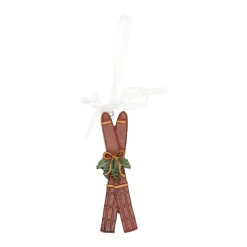 Kerstdecoratie|Kerstballen<Hanger ski's rood 11 cm