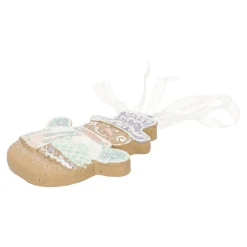 Kerstdecoratie|Kerstballen<Hanger sneeuwman gingerbread 9 cm