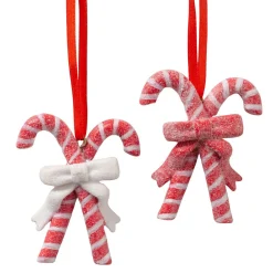 Boltze home Kerstballen|Kerstdecoratie<Hanger snoepstok Lecca 5x6cm