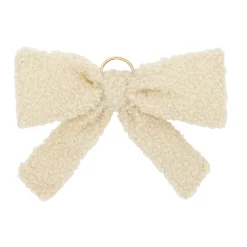 Kerstdecoratie|Kerstballen<Hanger strik beige 18x13cm