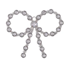 Boltze home Kerstdecoratie|Kerstballen<Hanger strik Bowi zilver 10x9cm