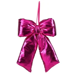 Mica Decorations Kerstballen|Kerstdecoratie<Hanger strik fuchsia 19x16x3cm