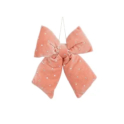 Mica Decorations Kerstballen|Kerstdecoratie<Hanger strik roze 15 x 17 cm