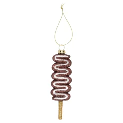 Kerstdecoratie|Kerstballen<Hanger suikerspin chocolade 12 cm