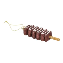 Kerstdecoratie|Kerstballen<Hanger suikerspin chocolade 12 cm