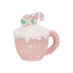 Kerstdecoratie|Kerstballen<Hanger tas roze 9 x 10 cm