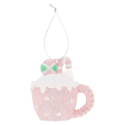 Kerstdecoratie|Kerstballen<Hanger tas roze 9 x 10 cm