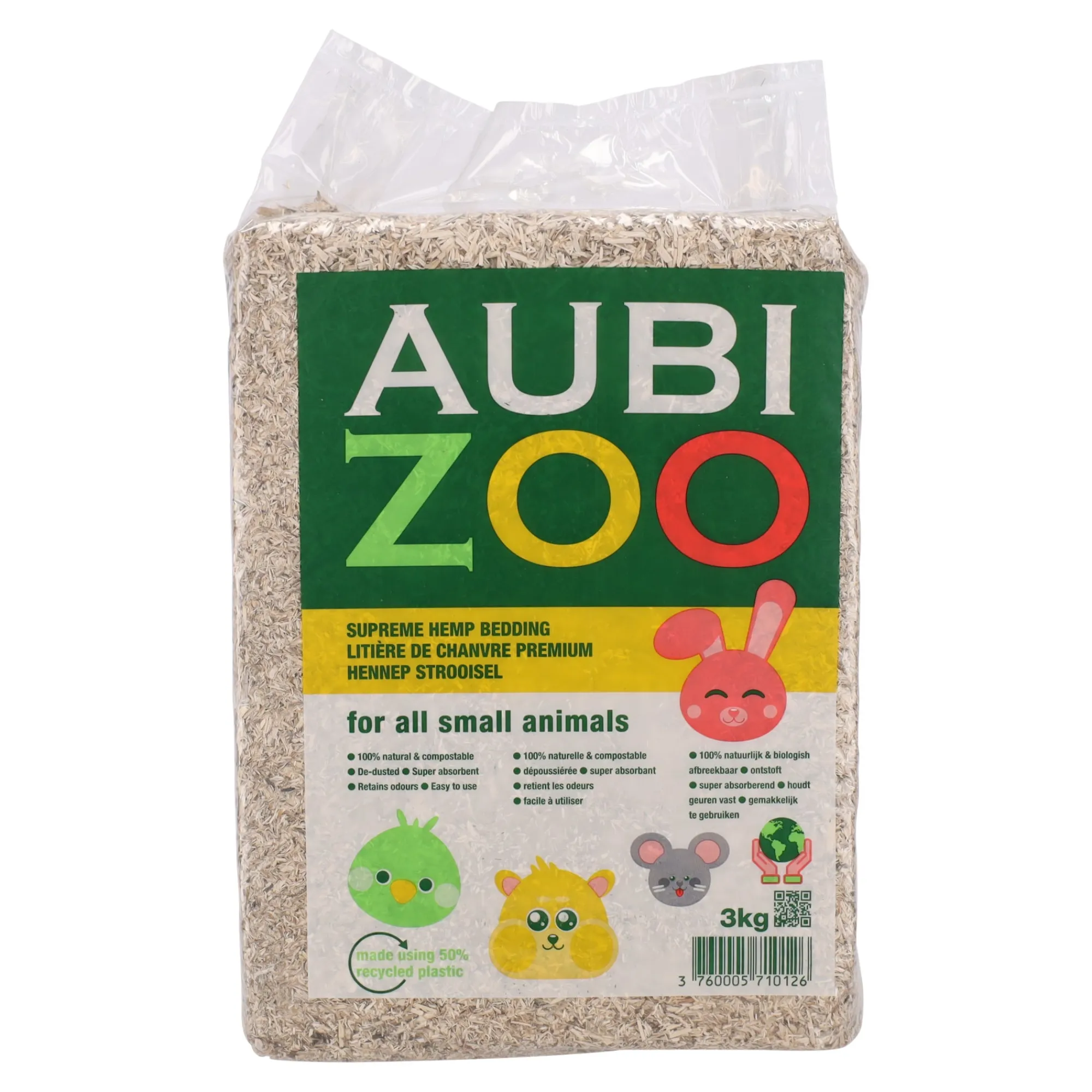 Aubiose Bodembedekking Kooi<Hennep strooisel 3kg